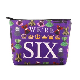 We're Six Queens Musical Theatre Makeup Bag Six Queen Musical Fans Gift Broadway Musical Cosmetic Bag Case (We're SIX 3uk)