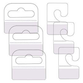 SnowTing 120Pcs Self Adhesive Plastic Hang Clear Tabs Hooks Display Card for Store Retail Display Slat Wall Hook Hangers, J-Hook & Slot Hole Pegboard Hang Tabs 2 Styles - Multiple Pack