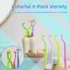 Ceonam 4-Pack End Tuft Toothbrushes, Orthodontic Toothbrush with Small Head,