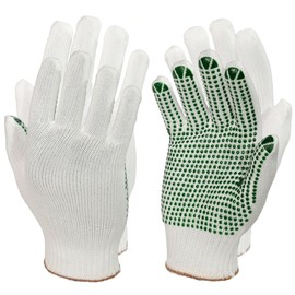 Thermal Work Gloves with Secure Grip for Industrial Supply and Food Industry - Breathable & Ambidextrous Cold Protection Work Gloves Men - 2 Pairs of PVC-Dotted & Non-Dotted Safety Gloves (Large)