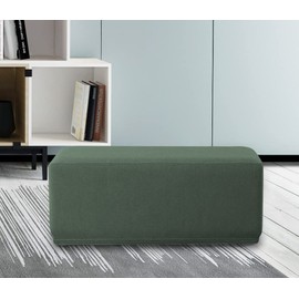 EBETA Stool Cover, Stretch Footstool Cover, Jacquard Seat Cover, Bench Covers, Stool Cover, Cover for Ottoman, Covers for Footstool (Light Green)