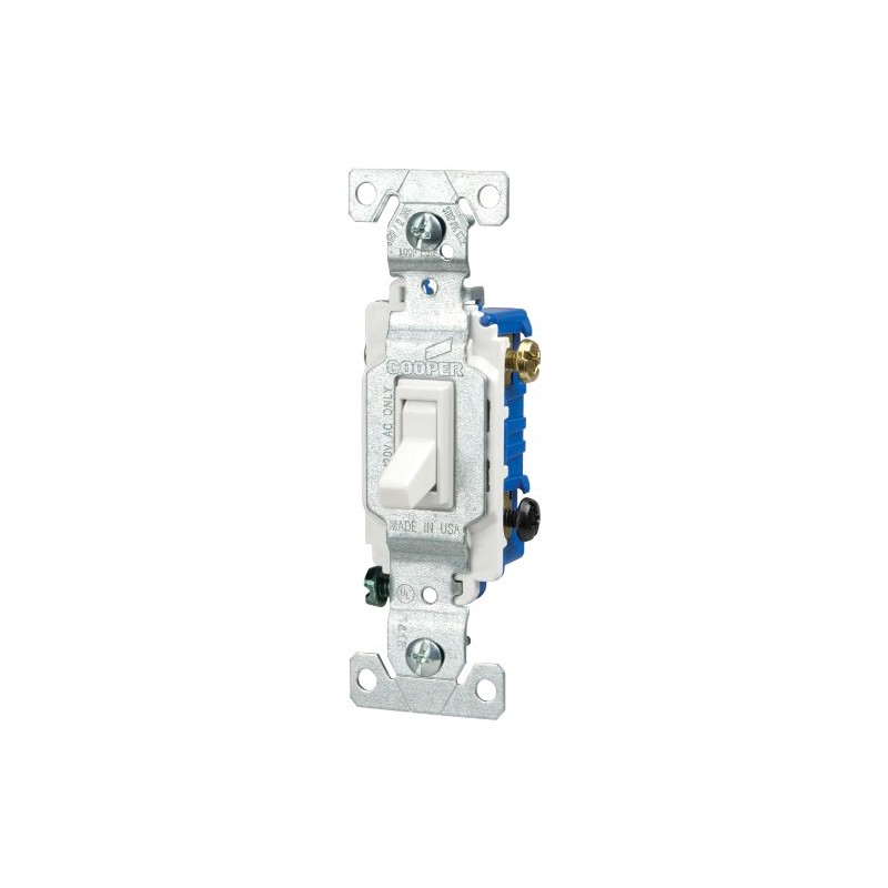 Eaton 1303-7W 15-Amp 120-volt Standard Grade 3-Way Toggle Switch with