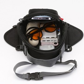 BOBOJIIIER Bolsa Universal para Herramientas en el Tanque de Motocicleta, Bolso Correas O Imán Para Tanque De Motocicleta, Color Negro