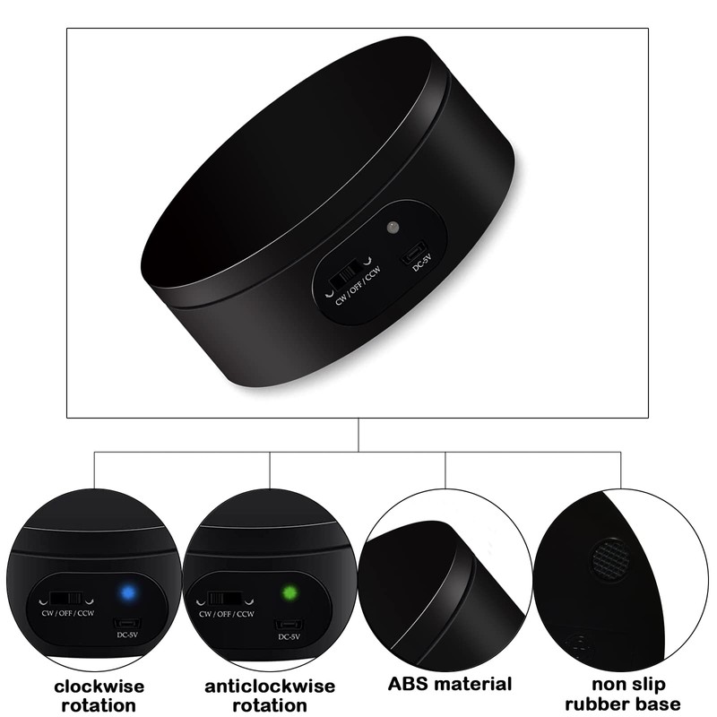 YVVV Electric Rotating Turntable,rotating display stand for Video Shooting,Display Jewelry,Anime