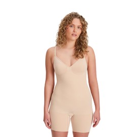 FINN Shapewear Women's Body - Strong Shaping Tummy Control Bodysuit without Seams - Seamless Bodice Body with Adjustable Straps for Women, skin-coloured