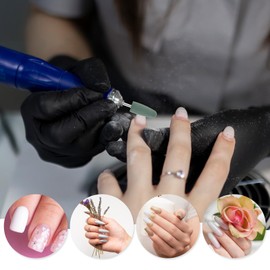 Nail Drill Bit Set, 10 Pcs Russian Manicure Drill Bits Mini Sanding Bands for Nail Drills Diamond Nails Drills Bits Professional Cuticle Removal Bit Rotary Burrs Diamond Manicure Set for Home Salon