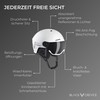Black Crevice Kaprun Ski Helmet with Visor, White Carbon Matte