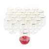 Fun Express Bulk 48 Count Gold Trim Plastic Wine Glasses