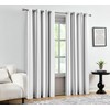 Lotusolution Full Blackout Black Stripe Window Curtains 84 Inches Long