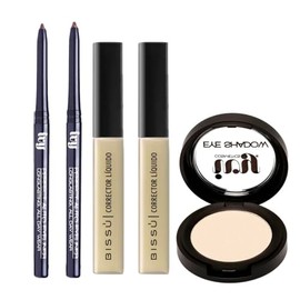 Kit Maquillaje, 2 Corrector Liquido Bissu, Delineadores Ojos Retractilala cafe claro y oscuro y Sombra Compacta de Ivy | 7 Tonos disponibles (06 Jengibre)