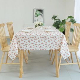 Polyester 55" x 78" Fruits Tablecloth 2 Pack Rectangle Washable Decorative Table Cloth for Kitchen Dining Picnic, Cherry Tomato