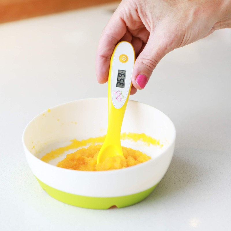 Mummy Cooks ThermoSpoon - Digital Baby Spoon Thermometer (Yellow)