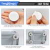 Tmyjfjingxi 16 Pack Clear Small Self Adhesive Appliance Caster Wheels