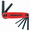 Bondhus 12595 GorillaGrip Set of 6 Hex Fold-up Keys, sizes