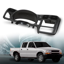 LQI Cluster Dash Radio Bezel Compatible with Chevy Blazer S10 GMC Jimmy Sonoma 1998-2004/Fit for vehicle with Double Din Radio Black