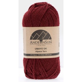 [ Set of 3 Small Gorgeous Skeins ] Alpaca Yarn Blend [ Umayo ] [ DK ] #3 (5.25 Ounces/150 Grams Total) Lovely and Soft to Enjoy Knitting - Crocheting - Weaving [ Merlot ]
