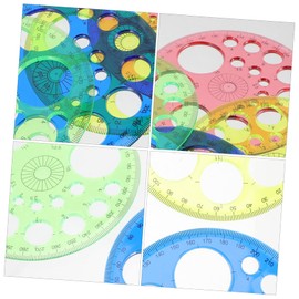 Operitacx 10 Pieces Practical Protractor Tool Round School Classroom Protractor Creative Circle Protractor Drawing Tool Students Protractor Rulers Plastic