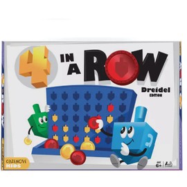 Hanukkah 4 in a Row. Classic Game with a Chanukah Dreidel Twist.