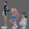 QUEBAN 12-Piece Doll Stand Set for 8-14-Inch Dolls, 5-8-Inch Adjustable