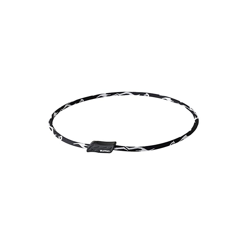 Phiten X30 Tribal 2 Titanium Necklace, Black, 18 inch