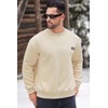 VOGSTART Men's Sherpa Lined Sweatshirt Crew Neck Fleece Pullover Cosy