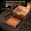 XIFEI Cigar Humidor Box, Cedar Wood Desktop Cigar Case with