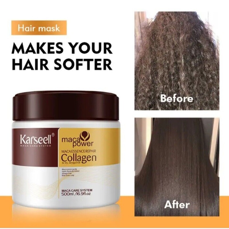 Karseell Dry Damaged Hair Repair Set Shampoo Conditioner Mask MACA