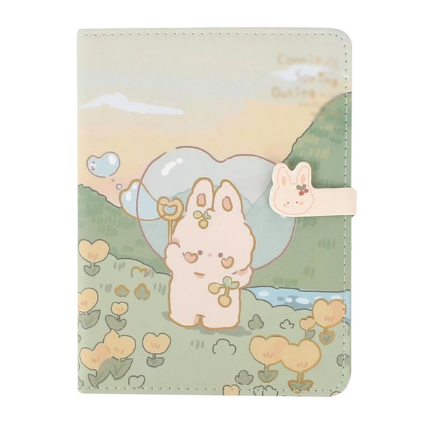 MilyaDE Cute Journal Notebook Kawaii Rabbit Diary Notebook Sketchbook Leather