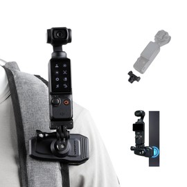Leenconghui 360° Adjustable Backpack Clip Mount for DJI Osmo Pocket 3, Magnetic Mount with Quick-Release Adapter for DJI Pocket 3 Accessories