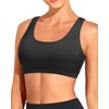 Tempt Me Women Black Sports Bra Bikini Top Push Up