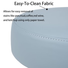 TAKE UR SEAT® All-Purpose Stools with Adjustable Seat and Easy Clean Performance Fabrics for Cleanroom Lab Medical Office Classroom Shop Garage Spa Massage Tattoo(Blade Wheels) (15" Gray)