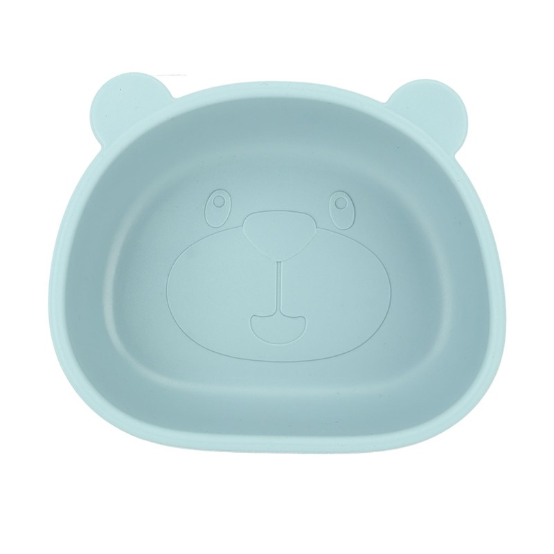 4pcs Children Plate Utensils Set Silicone Suction Bowls Set Toddler