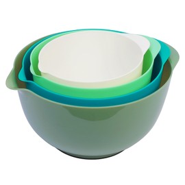 BoxedHome Classic Mixing Bowl Set, BPA Free Plastic, Microwave and Dishwasher Safe, 4.5 quarts (Army Green)