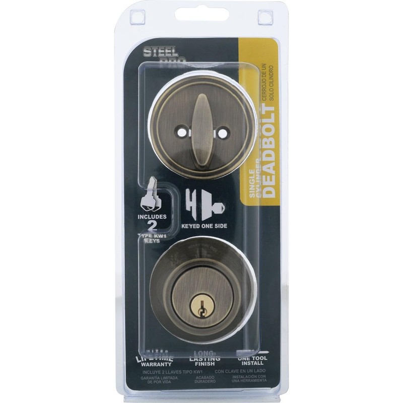 Steel Pro Single-Cylinder Deadbolt