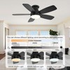 JSAITEE Ceiling Fans with Lights, 42 Inch Low Profile Ceiling