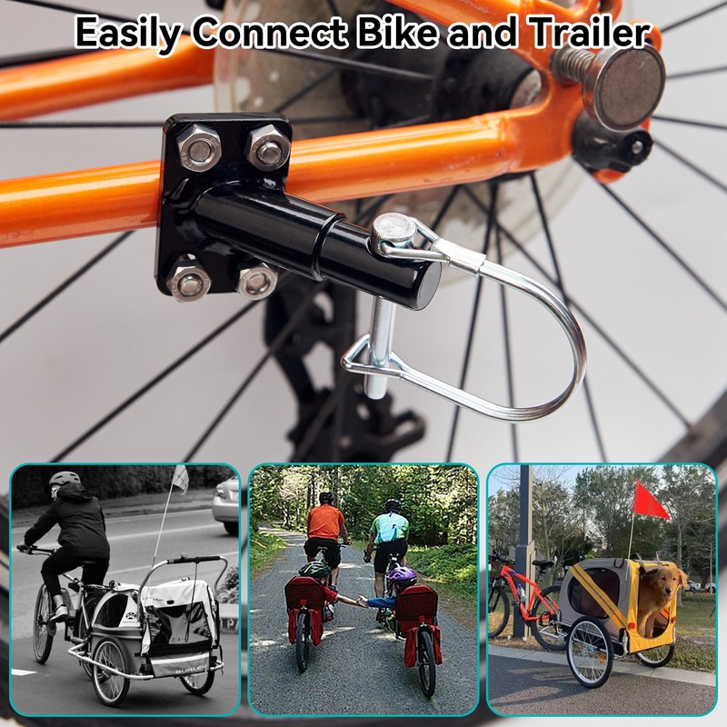 DLENP Bicycle Trailer Coupling Trailer Adapter for Bicycle