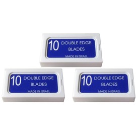 Crystal "SUPER +" Stainless Steel Platinum Coated Double Edge Safety Razor Blades (30 blades)