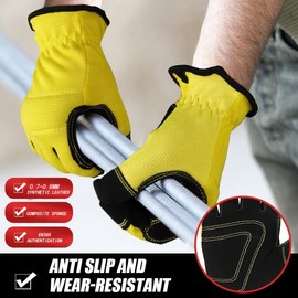 RIGWARL Work Gloves have Special Soft Padding on the Knuckles and Palms to Provide Additional Protection and Reduce Impact and Vibration on the Hands.