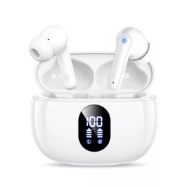 ZZU Wireless Earbuds, Bluetooth Ear Buds with Big Bass Stereo Sound, 48 Hours Pla...