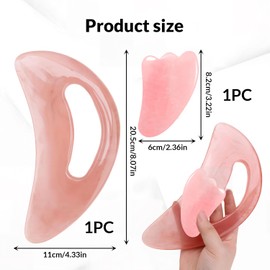 Qiifaiikooii 2 Pcs Gua Sha Massage Tool for Body Back,Lymphatic Drainage Anti Cellulite,Resin(Pink)
