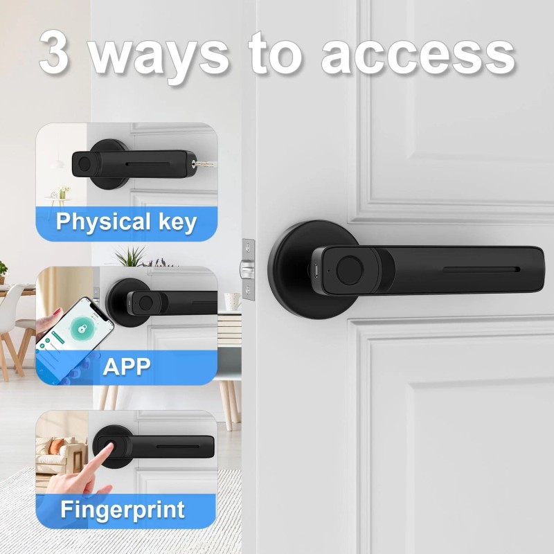 IKOED Fingerprint Door Lock with Smart APP,Fingerprin