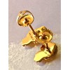 Mens Ladies 14K Gold Over Silver Lab Diamond Nugget Earrings