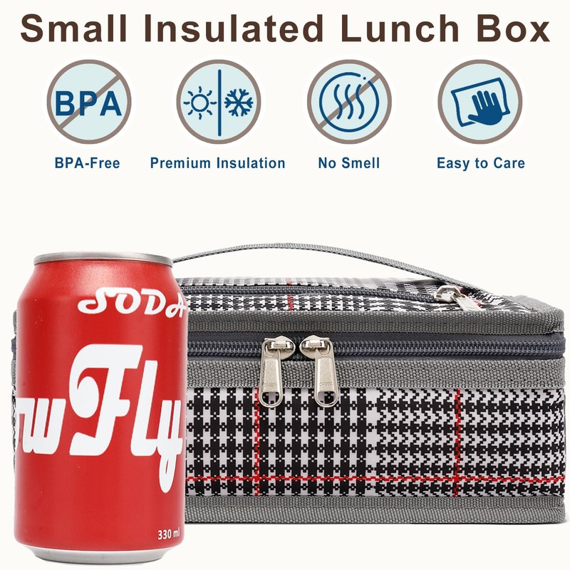 FlowFly Small Insulated Lunch box Portable Soft Bag Mini Cooler