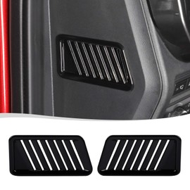 Voodonala for Ford F150 2021 2022 2023 Dash Side Vent Panel Cover Compatible with Ford F150 2021 + (ABS,Black)