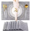 Set of 6 Placemats, Washable, PVC, Plain, Placemats, Stylish, Scandinavia,