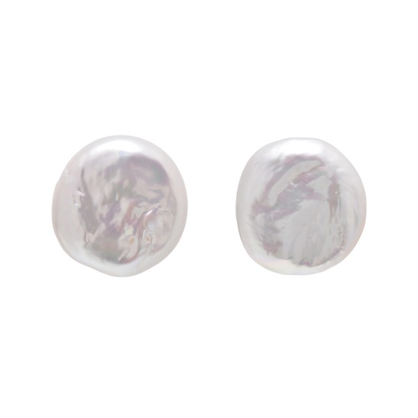 Pearl Miner 16 MM Large Freshwater Cultured Coin Pearl Studs