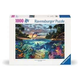 Ravensburger Rompecabezas Bahía de Coral 1000 Piezas | Diseño Panorámico| Corte Preciso, Acabado Antirreflejos y Cartón Reciclado | Calidad Premium Alemana | 70 x 50 cm