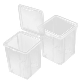 SHOWERORO 2pcs Container with Lid Versatile Desktop Plastic Storage Box for Makeup Cosmetics and Office Supplies for Home Classroom and Organizer Needs