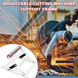 2PCS Adjustable Cutting Machine Support Frame, Foldable Metal Cutting Machine Work Support Stand, Table Saw Stand Adjustable Height, Material Support Frame, Cutting Machine Attachment Tool