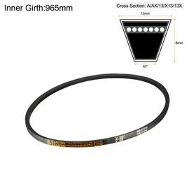 sourcing map A-38 Drive Belt 38 Inch Pitch Length Industrial Rubber Transmission Belt